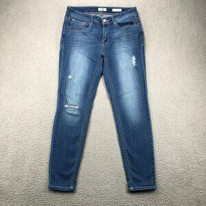 KENSIE Jeans Womens Size 8/29 Effortless‎ Ankle Mid Rise Distressed Denim Skinny